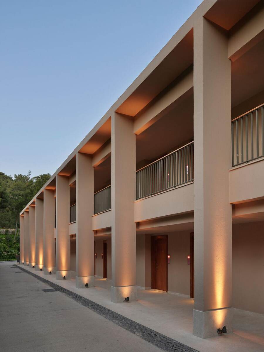 Hyde Bodrum — social axis extending from reception to the beach, in a mediterranean coastal setting.